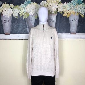 Polo Ralph Lauren Half-Zip Sweater - Cream - L